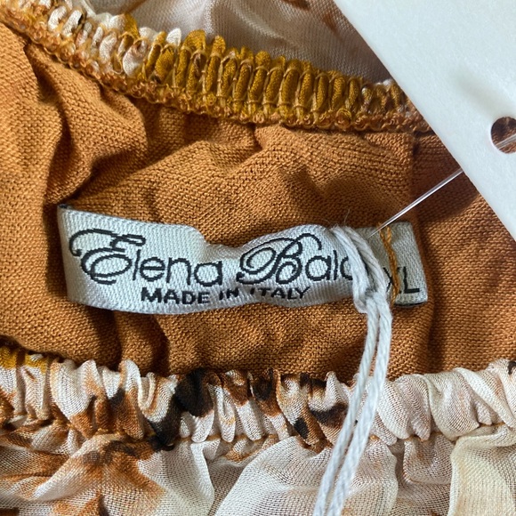 NWT Elena Baldi Made In Italy Silk Blend Floral Ruffle Hem Dress Size XL - Picture 5 of 9